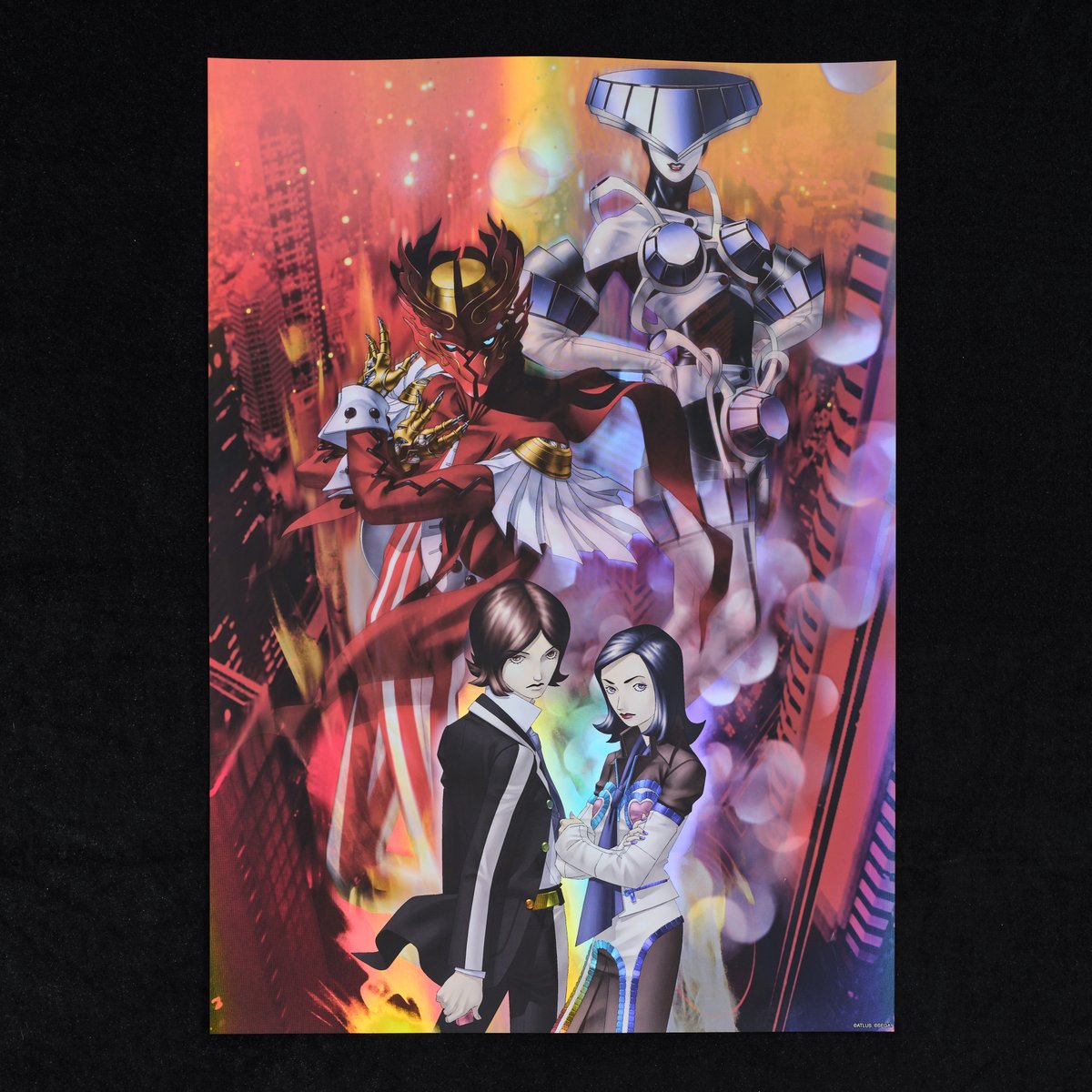Persona_memoria's tweet photo. ◤グッズ紹介◢

✦パッケージアート オーロラポスター ✦

本日は「ペルソナ2 罪」「ペルソナ2 罰」「ペルソナ2 罪(PSP)」「ペルソナ2 罰(PSP）」をご紹介！

光の加減によって、オーロラのような輝きと色の変化をお楽しみいただけるB3サイズポスターです。

▼詳細
https://t.co/wOW9qvb4Tz

#p30th https://t.co/V2um5vLzPf