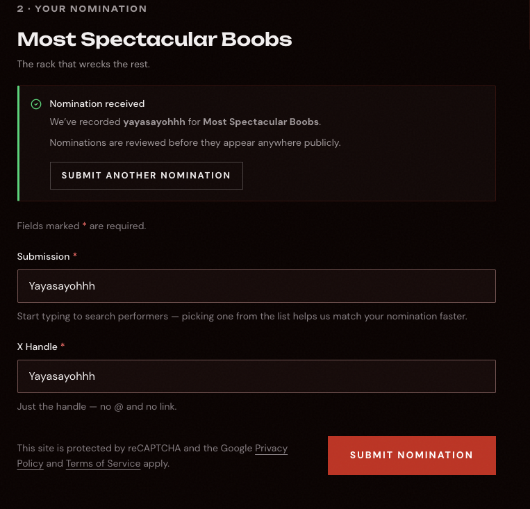 HonkerHQ's tweet photo. The best newcomer of the year with the most spectacular boobs @Yayasayohhh. She needs a nom!!😍
Last day to vote is September 30th. Vote here!
https://t.co/rwvYbJGGhQ https://t.co/R322V9gSXI