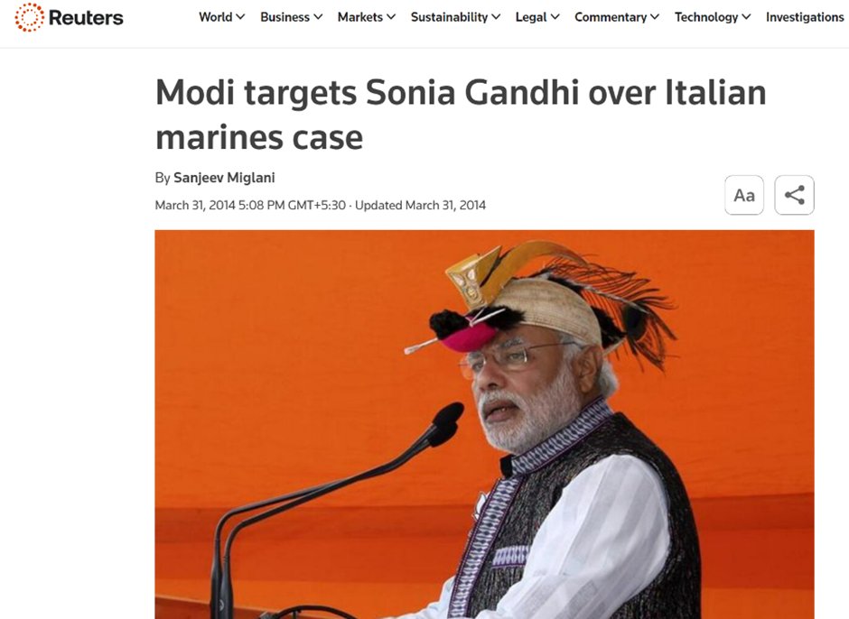 vijaipostoffice's tweet photo. Remember the deafening outrage over the Italian marine case back in 2012–13, when the BJP and Narendra Modi heavily attacked Sonia Gandhi and Congress?
Fast forward to today, a Delhi court grants default bail to a US national and six Ukrainians arrested by the NIA in a sensitive drone-training case, with the UAPA charges diluted. And the self-proclaimed nationalists? Complete silence.
National security is apparently a political switch. You turn it ON to scream about sovereignty when you're in the opposition, and switch it OFF in absolute silence when foreign nationals get bail under your own watch.
Patriotism shouldn’t depend on who is in power or the nationality of the accused. Selective outrage isn't strength; it's just pure hypocrisy.

#NIA, #NIACourt #UAPA, #NationalSecurity, #SelectiveOutrage #DroneTraining, #DroneWarfare #BJP #NarendraModi