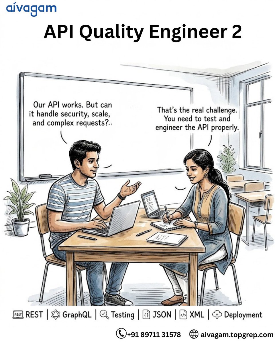 TopGrep's tweet photo. Hands-on labs ಮೂಲಕ API skills ಬೆಳೆಸಿಕೊಳ್ಳಿ! API Quality Engineer 2 certification ಮೂಲಕ REST API, GraphQL, JSON, XML, Git, API testing ಮತ್ತು deployment ಅನ್ನು ಕಲಿಯಿರಿ.
ಇಂದೇ ಪ್ರಾರಂಭಿಸಿ: https://t.co/2TBLVwXp4N
#api #graphql #apitesting #json #xml #softwaretesting https://t.co/k6Qzl3P5Fg