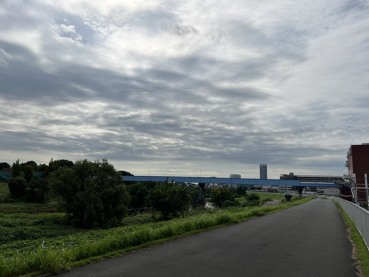jun2suzuki0318's tweet photo. 今日は出張先から鶴見川ランを12㌔程楽しみました🏃‍➡️またまた週末天気微妙ですねー☁️🌧️台風26号も気になるし、、、

#日産スタジアム
#新横浜公園
#ランニング
#ジョギング
#鶴見川 https://t.co/0tHY0OLhPa