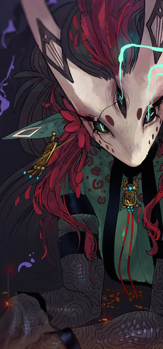 Exobelos's tweet photo. Feathered Serpent girlly Ixkan ✨ https://t.co/707YBn1ttH