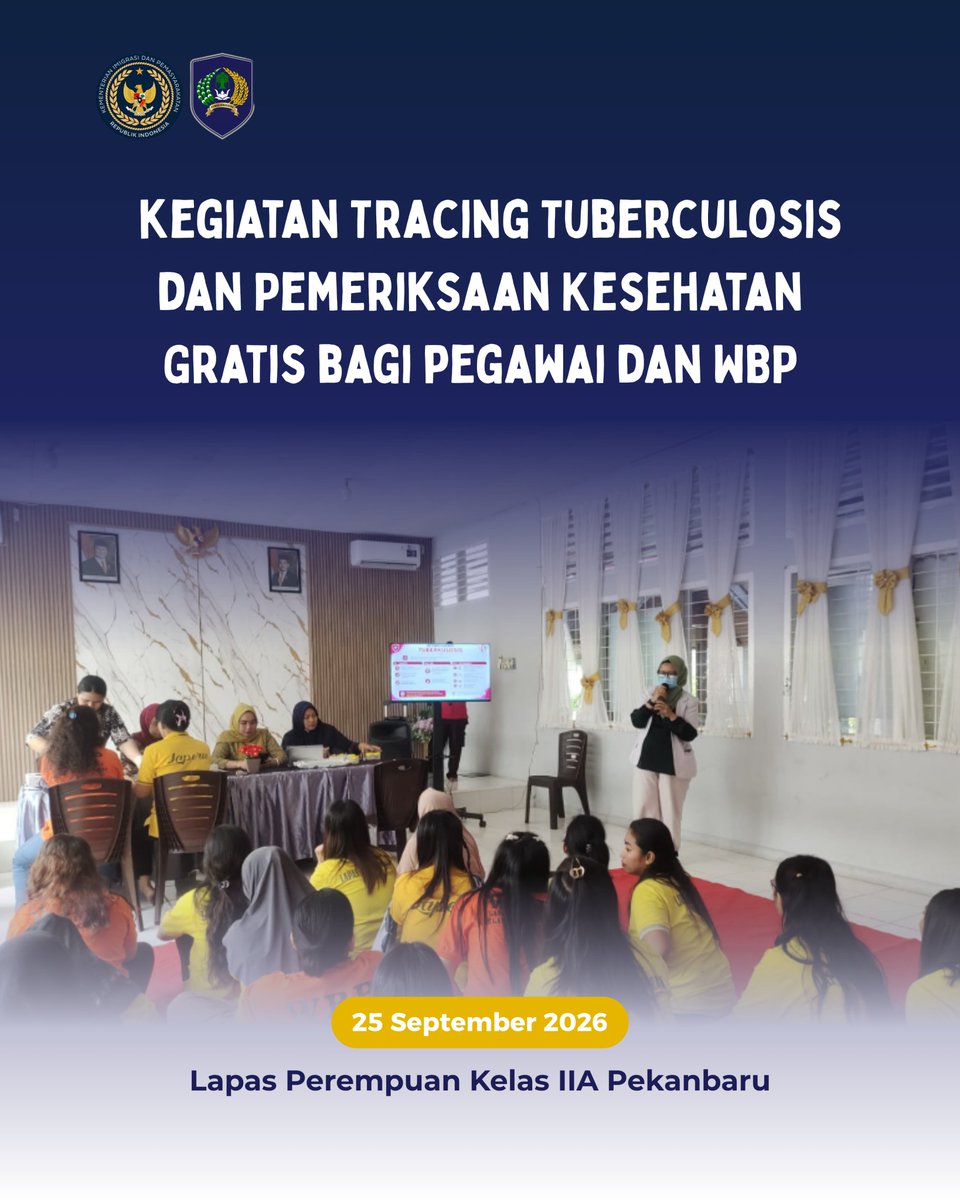 LppPku's tweet photo. Kegiatan Tracing Tuberculosis dan Pemeriksaan Kesehatan Gratis bagi Pegawai dan WBP 🩺 https://t.co/MM2OZhfvQS