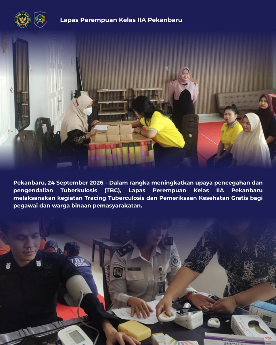LppPku's tweet photo. Kegiatan Tracing Tuberculosis dan Pemeriksaan Kesehatan Gratis bagi Pegawai dan WBP 🩺 https://t.co/MM2OZhfvQS