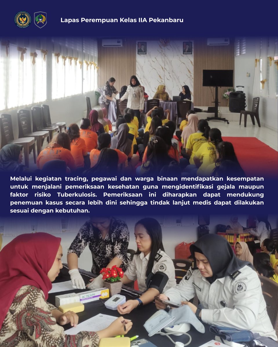 LppPku's tweet photo. Kegiatan Tracing Tuberculosis dan Pemeriksaan Kesehatan Gratis bagi Pegawai dan WBP 🩺 https://t.co/MM2OZhfvQS