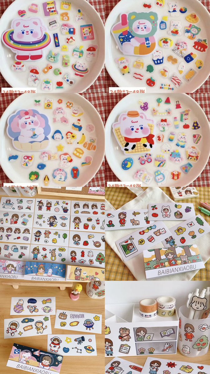 veilwreath's tweet photo. wts sticker &amp; memopad
- sticker pack mini isi 40-50 (detail pict ke-3) btw yang 9k isi 8 lembar ya
- memo pad isi 50-100

min order 30k can mix
cute for freebies, journaling, deco tumblr rak storage dll
freeong shopee dom jatim &amp; splitpay 
#zonauang #zonajajan https://t.co/1cBkaIJKn0