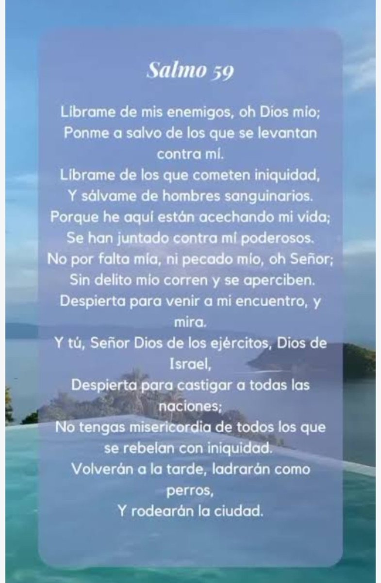 munecamarce's tweet photo. Salmo 59 🙏 https://t.co/c8aZrQ4XPa