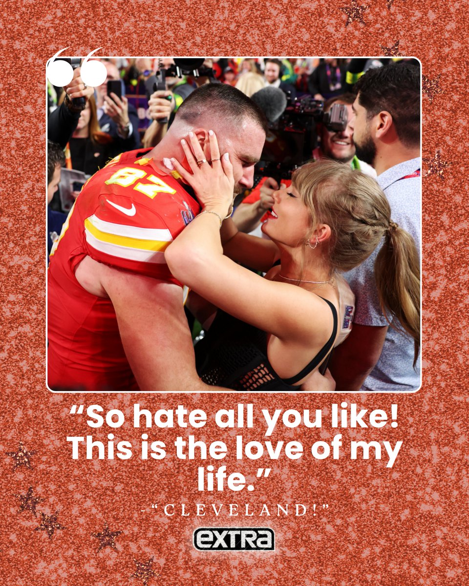 extratv's tweet photo. Taylor Swift has found her muse! 🥹 "Cleveland!" gives some sweet nods to her husband Travis Kelce, and we're here for it. 💍🏈

#TLOASTheEncore https://t.co/0fEgyZ5Cad