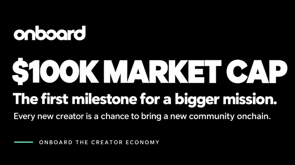 onboard_fun's tweet photo. $ONBOARD HAS JUST REACHED 100K MARKET CAP.

Thank you for helping us reach our first of many milestones and we hope you will be with us still when we reach 1M Market cap an beyond

Together we $ONBOARD. https://t.co/KgBbpLcLzo