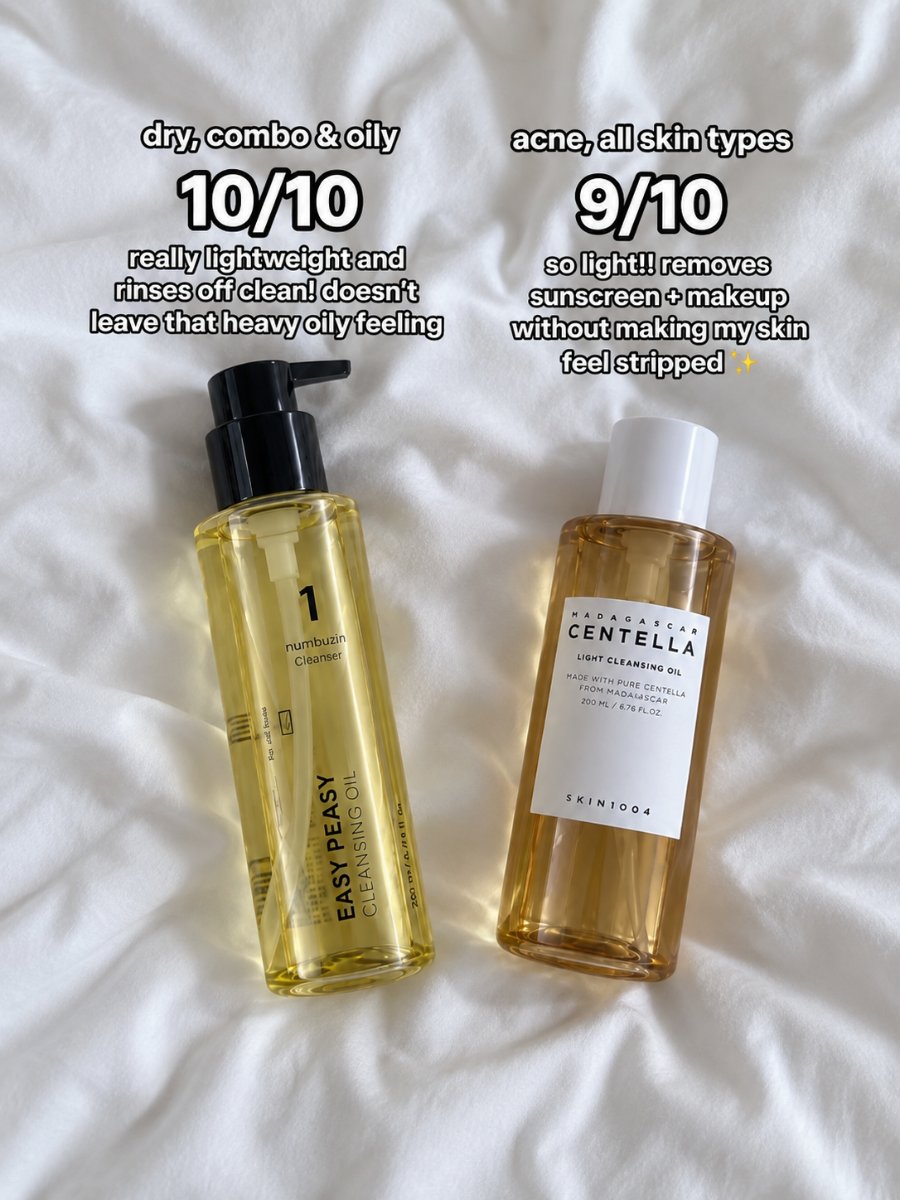 saho794's tweet photo. 8 cleansing oils, 4 skin types 
Here’s what I’d actually reach for 👇
https://t.co/hktEKT1VQT https://t.co/CIswnivfZR