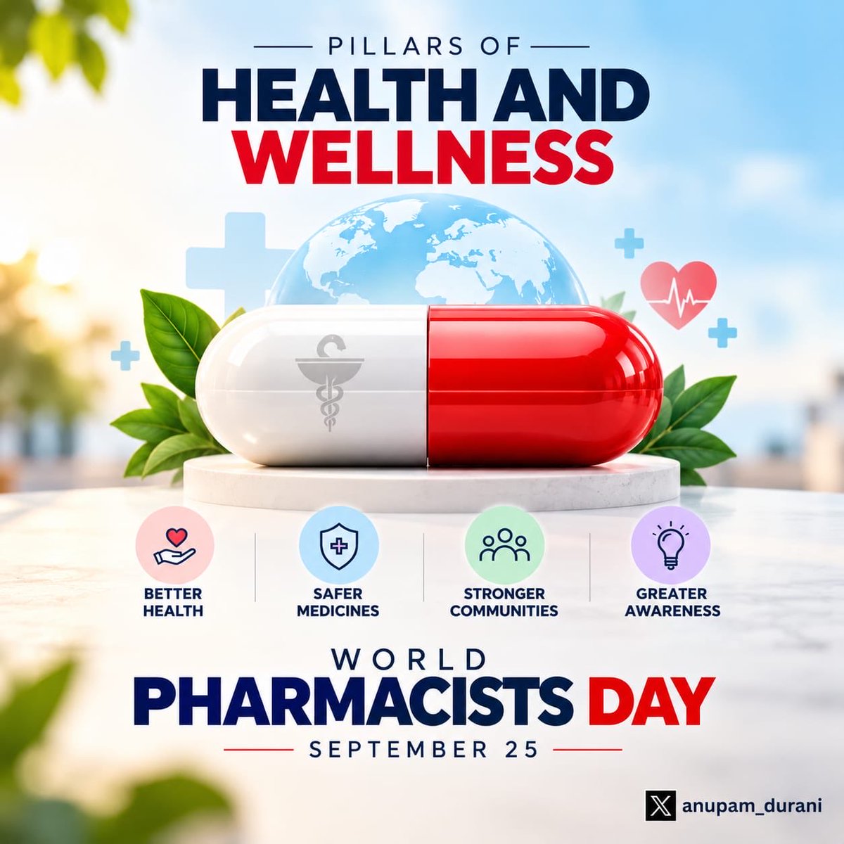 anupam_durani's tweet photo. Behind every prescription is a trusted healthcare professional working to keep us safe, informed, and healthy.  
Happy #WorldPharmacistsDay to all the dedicated pharmacists serving our communities every single day! 
#WorldPharmacistsDay2026 #PharmacyLife #PublicHealth #Healthcare
@vijai63