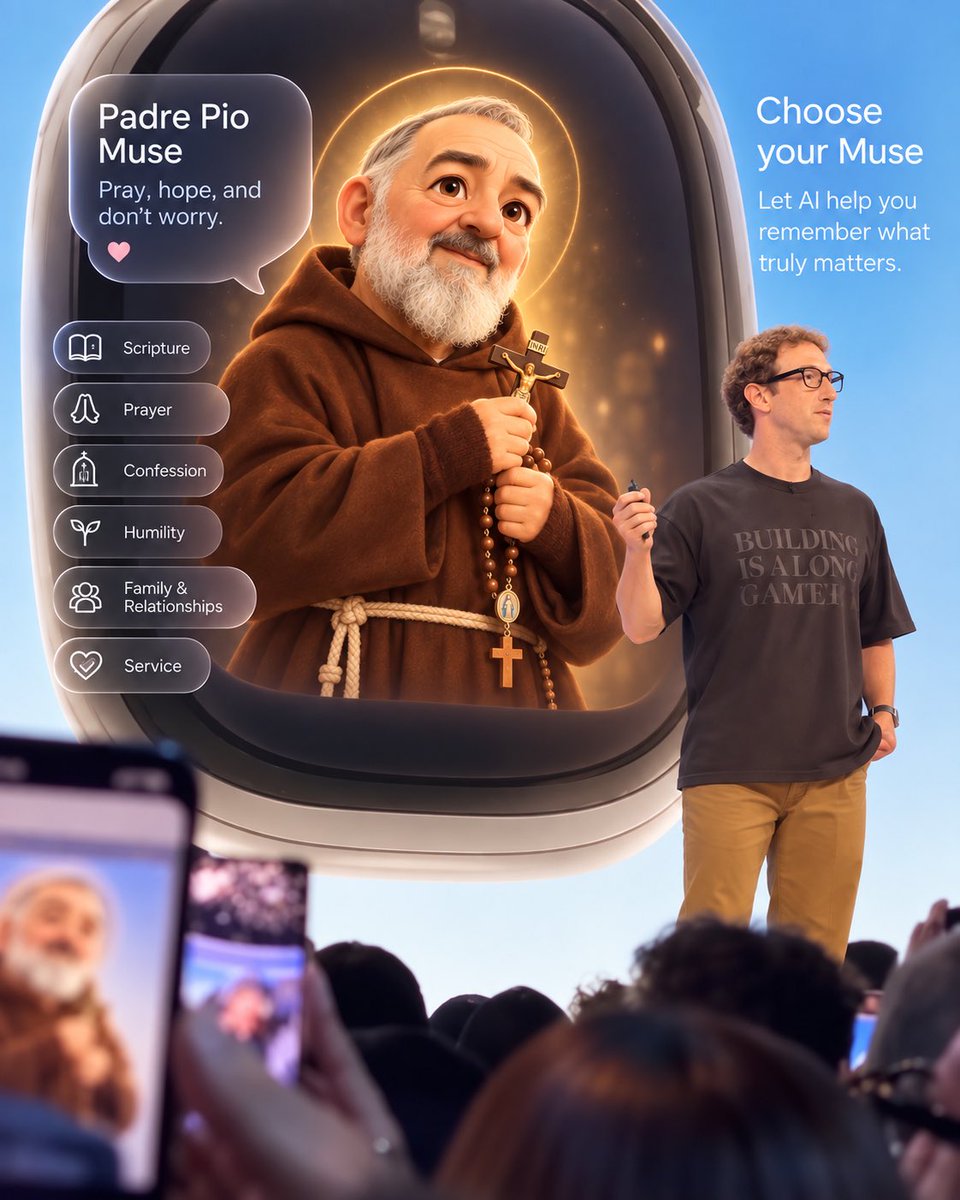 moutrandiane's tweet photo. What if AI helped us remember our foundation instead of replacing it? ✝️
A Christian Muse inspired by Scripture, the saints, and voices.
Technology serving faith.
AI supporting theosis
Let Muse remind us who created us, why we are here, and how we are called to love. 🙏 https://t.co/0O6GpRM6p5