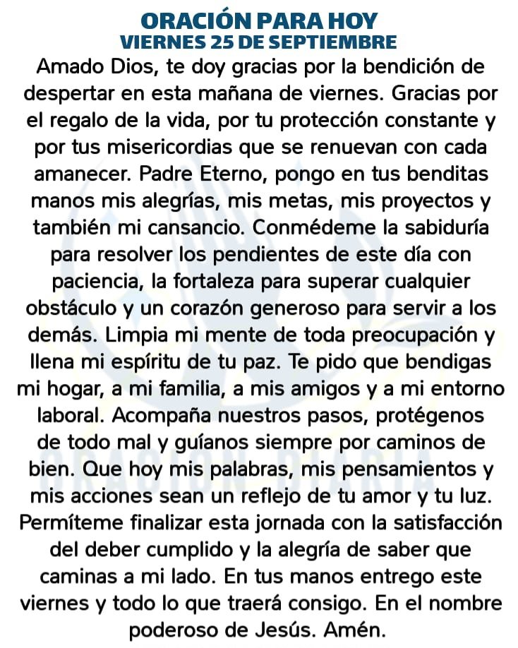 oracion_diaria's tweet photo. Oración Diaria para hoy Viernes 25 de Septiembre de 2026 https://t.co/5kKnWsIk8Y