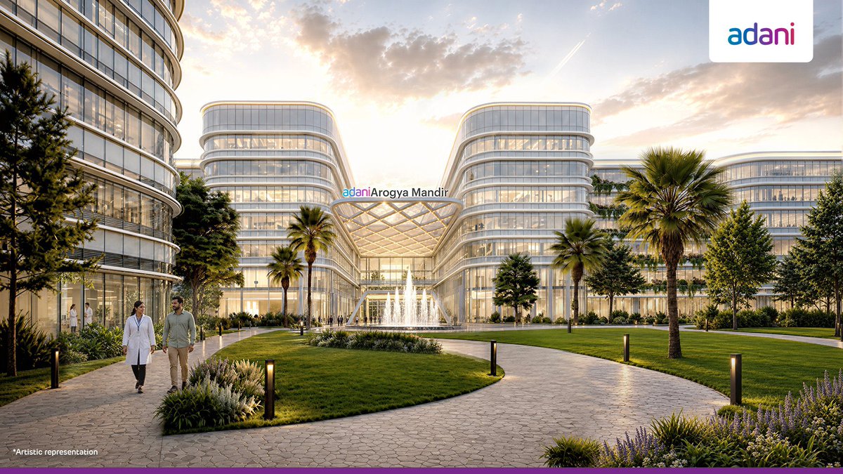 BefittingFacts's tweet photo. Foundation Laid for Adani’s 2,000-Bed Hospital in Kolkata

• Adani is investing ₹4,000 crore to build Adani Arogya Mandir in New Town, Kolkata.

• It will have 2,000 beds, of which 1,000 will be reserved for affordable and subsidised treatment, while the remaining 1,000 will be for private treatment.

• It will create 10,000 jobs across the healthcare ecosystem.

• It will have the capacity to serve 20 lakh outpatients and 2 lakh inpatients every year.

• The campus will also have a medical college, nursing college and paramedical education institution.

Now people will say why Adani is making Mandir in Bengal 😂