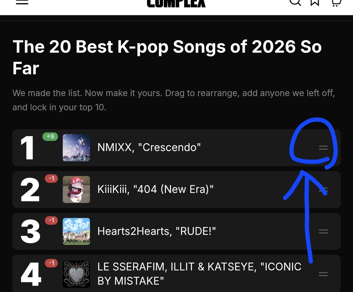 onme_count58157's tweet photo. It says they reflect user comments. 'Crescendo' is a truly great song. Please vote it as 'Underrated'. Also, please go to the full chart ranking and move 'Crescendo' up to 1st place to rearrange the chart.

https://t.co/IlK545W1yb https://t.co/yw9ZJhH6Lx