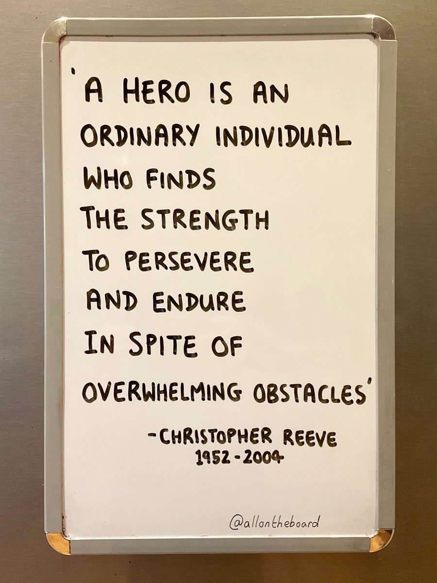 allontheboard's tweet photo. “A hero is an ordinary individual who finds the strength to persevere and endure in spite of overwhelming obstacles” - Christopher Reeve

#ChristopherReeve https://t.co/6ToXp2pDgn