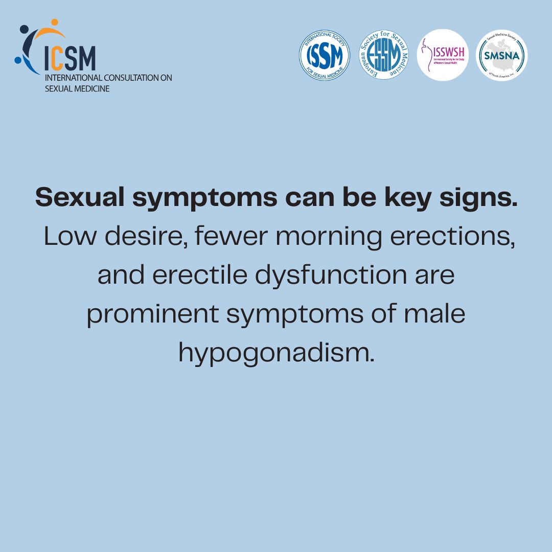 ISSM_INFO's tweet photo. Male hypogonadism can affect sexual function, energy, mood, and overall quality of life.

Updated ICSM recommendations provide guidance on how hypogonadism should be diagnosed and managed.

Read the full recommendations in Sexual Medicine Reviews: https://t.co/jo1LIwx5q0 https://t.co/Uv5HTvTvdr