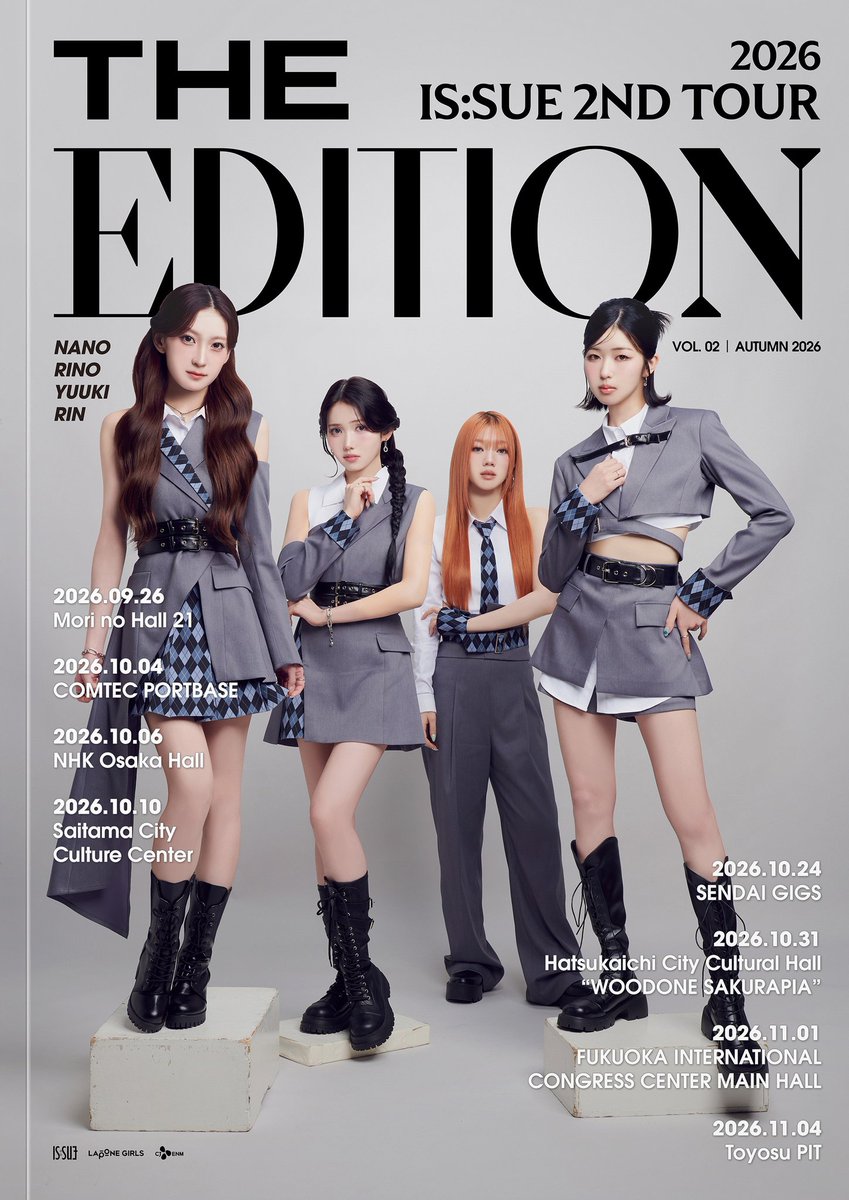 LAPONEGIRLSinfo's tweet photo. [#ISSUE]

2026 IS:SUE 2ND TOUR - THE EDITION 
Starting today!!

#THE_EDITION
#ISSUE_2ND_TOUR
@issue_is_coming https://t.co/InA6XEQhhn