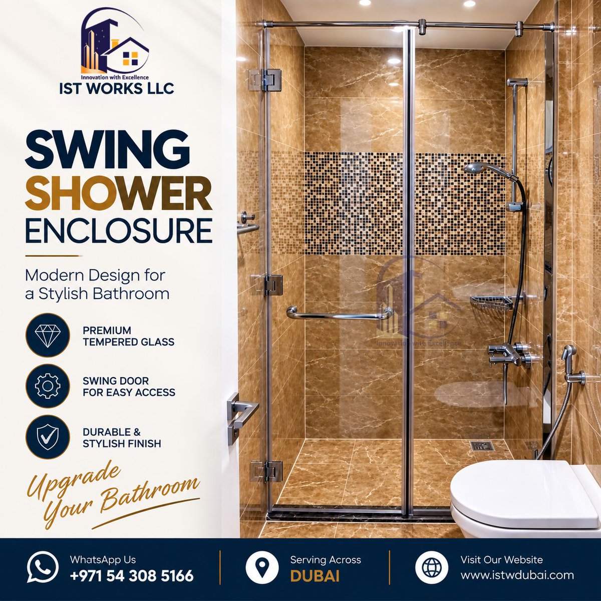 istwdubai's tweet photo. Swing Shower Enclosure
๐ Serving Across Dubai
๐ฒ WhatsApp: https://t.co/9rZ8LnDoB2
๐ Website: https://t.co/r5WKf3WI7Z
#SwingShowerEnclosure #SwingShowerDoor #ShowerEnclosure #ShowerGlass #BathroomGlass #GlassEnclosure #FramelessShower #BathroomRenovation #ModernBathroom https://t.co/i5TEcdT9HS
