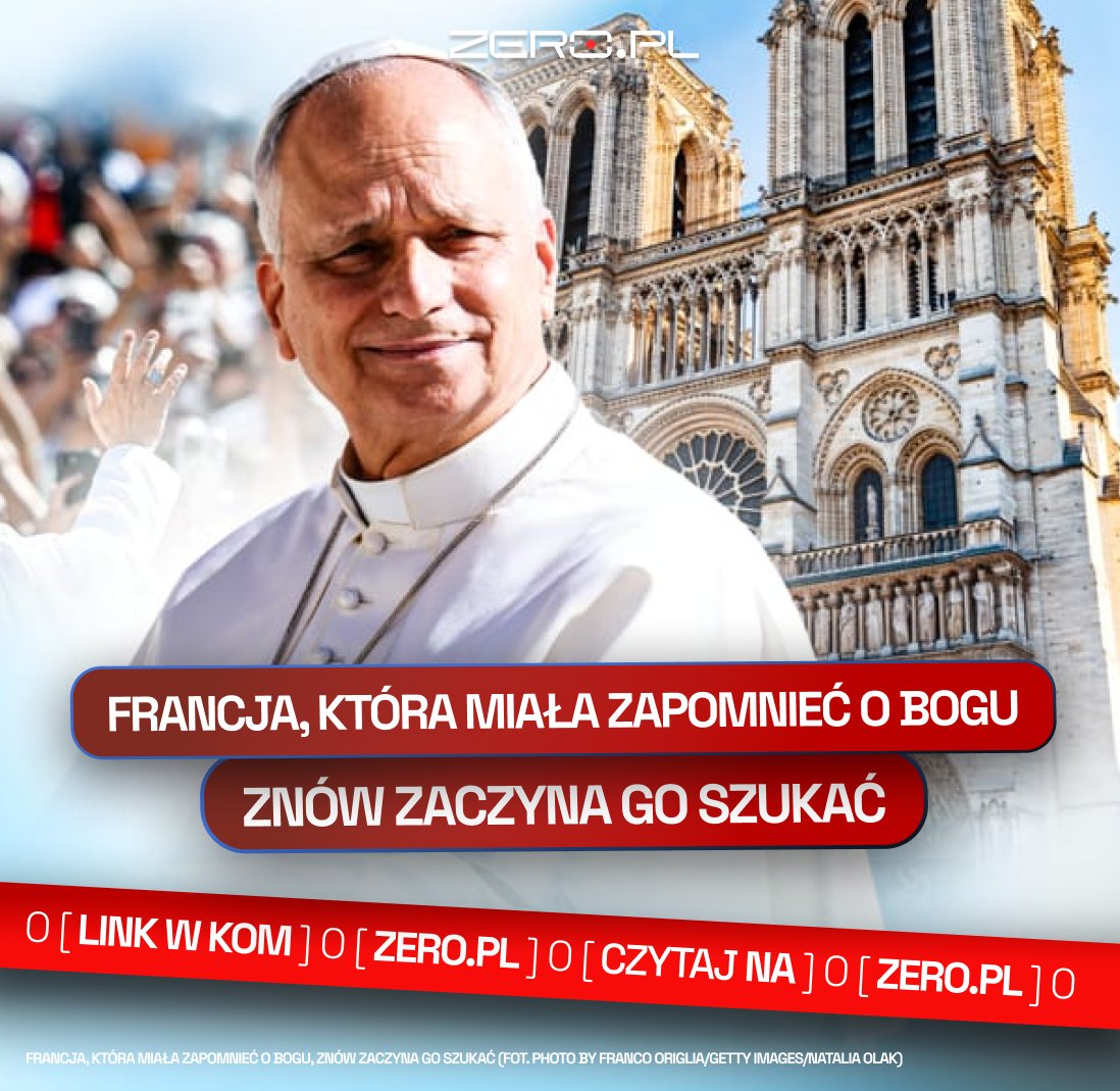 OficjalneZero's tweet photo. Francja miała być jednym z najbardziej zsekularyzowanych krajów Europy. Tymczasem na spotkanie z Leonem XIV zapisały się setki tysięcy osób, a młodzi Francuzi coraz częściej wracają do Kościoła. Nie oznacza to jeszcze końca sekularyzacji. Być może oznacza jednak coś ciekawszego: powrót głodu sensu, którego nie potrafią zaspokoić ani polityka, ani materializm, ani kolejne opowieści o nadchodzącej katastrofie.

✍🏻 @MarcinDarmas