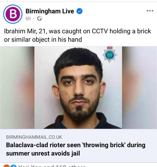 ActivePatriotUK's tweet photo. 🚨 Two-Tier Justice System

A Muslim man out protesting wearing a balaclava gets a suspended sentence for throwing a brick at police 

An English man at a demonstration gets two years in prison for throwing a plastic bottle at police

Country is gone! https://t.co/tqJwvhdBuT