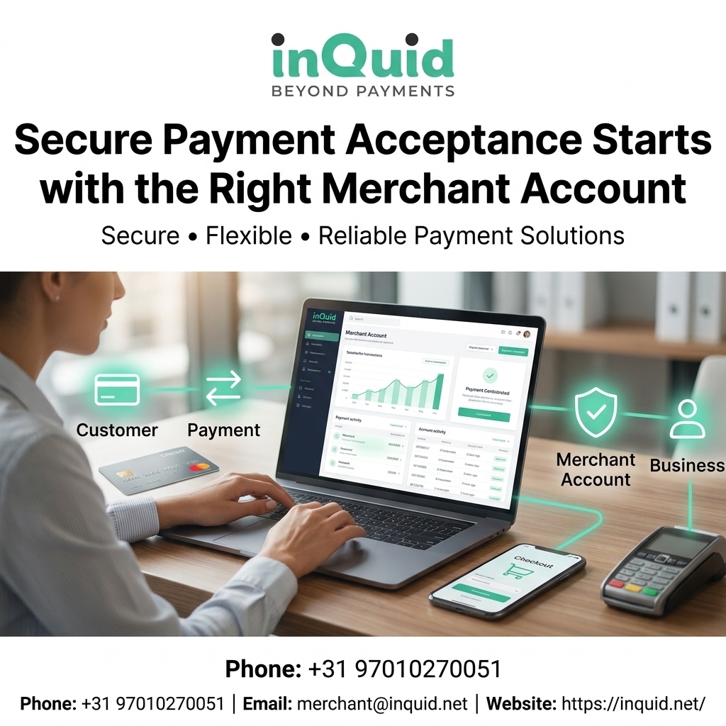 Inquid_Info's tweet photo. The right merchant account helps businesses accept payments securely and manage modern payment workflows with greater flexibility.

#MerchantAccount #PaymentProcessing #FinTech #SecurePayments #DigitalPayments #Inquid https://t.co/SkUCnhGuF9