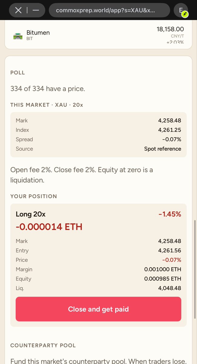 COMMOXprep's tweet photo. The first major commodity Perps

Took 1s to paid-out when you Close out a position 

0x1eb21e9278bc20117a4fffe006bf931ea57010e7

$como https://t.co/RHMKi4LE3i