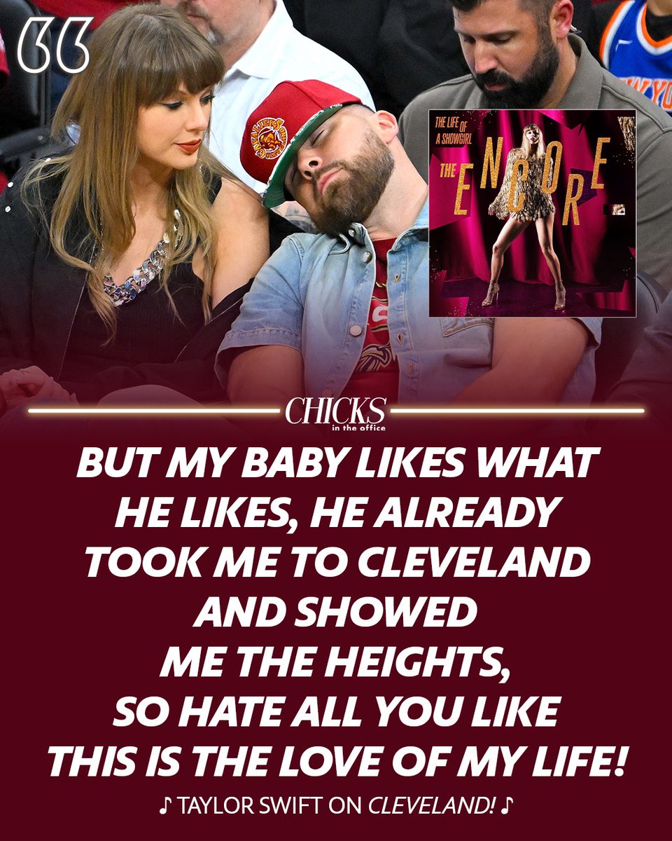 ChicksInTheOff's tweet photo. Excuse us while we sob tears of joy to Taylor Swift’s new song Cleveland! https://t.co/XdBqfZuUsh