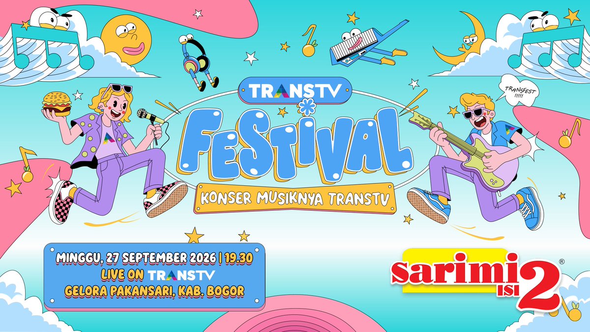 TRANSTV_CORP's tweet photo. Saat rasa lapar datang, Sarimi Isi 2 siap menemani dengan sajian nikmat dan porsi yang lebih memuaskan. 
Jangan lupa mampir dan seru-seruan di TRANS TV FESTIVAL! 😋🎉
#SarimiIsi2 #DobelPuasnyaDobelHepinya #RasaBasoSapi #NikmatnyaDuaEbak https://t.co/XI4d9Bsuao