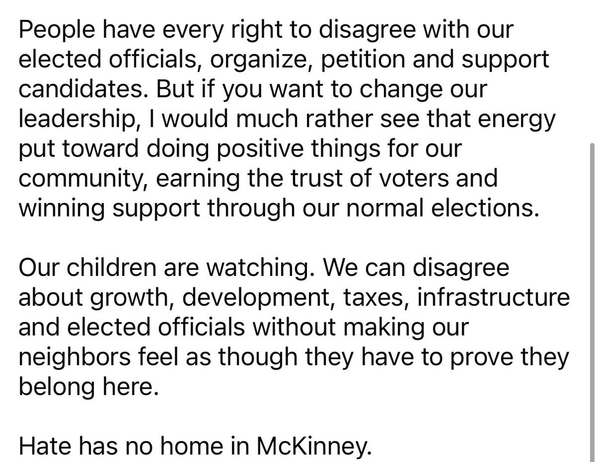 JaredCTye's tweet photo. Hate has no home in McKinney.  

@McKinneyRecall @Jaselton @SelfForCongress @KeresaForTexas https://t.co/IZWGv4gVm9