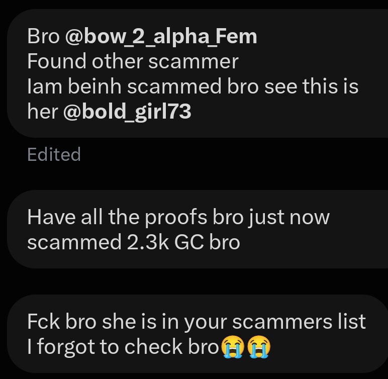 bow_2_alpha_Fem's tweet photo. ⚠️ SAFETY REMINDER ⚠️
 
Another person didn’t check the fake/scammer list we published publicly for everyone’s safety.
 
Please take our scammer list seriously 
before sending your hard earned money 💰 to anyone.

Contact @sav_0z @lakshya15072491 to join the group
 
 #StaySafe https://t.co/AOF5xgMAUv