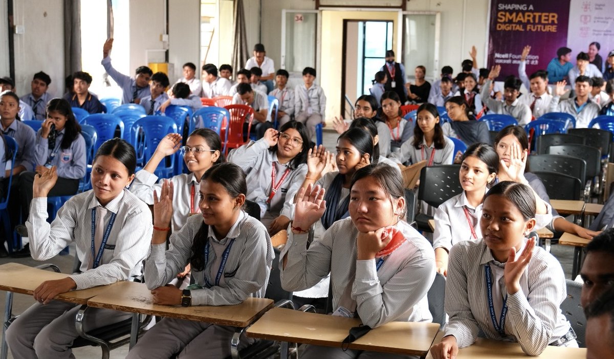 ncellfoundation's tweet photo. Giving continuity to our #SaferInternetTogether initiative, Ncell Foundation team engaged with 100+ students at Brightland College, Nepalgunj, on digital safety, cybersecurity, online risks, digital identities and responsible digital practices. https://t.co/Mxiksc13Dx