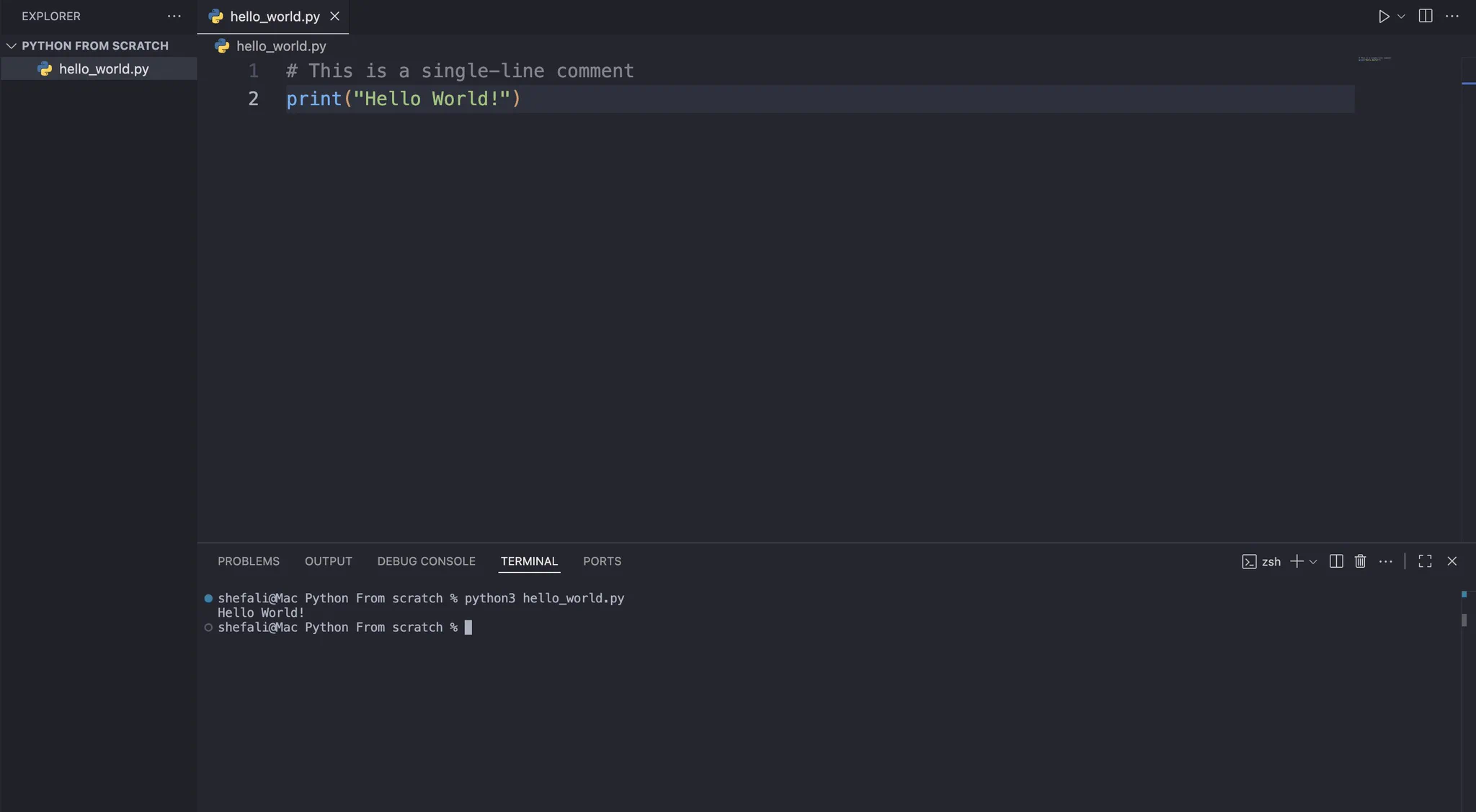 Shefali on X: "Python From Scratch #2 Write single-line and multi-line ...