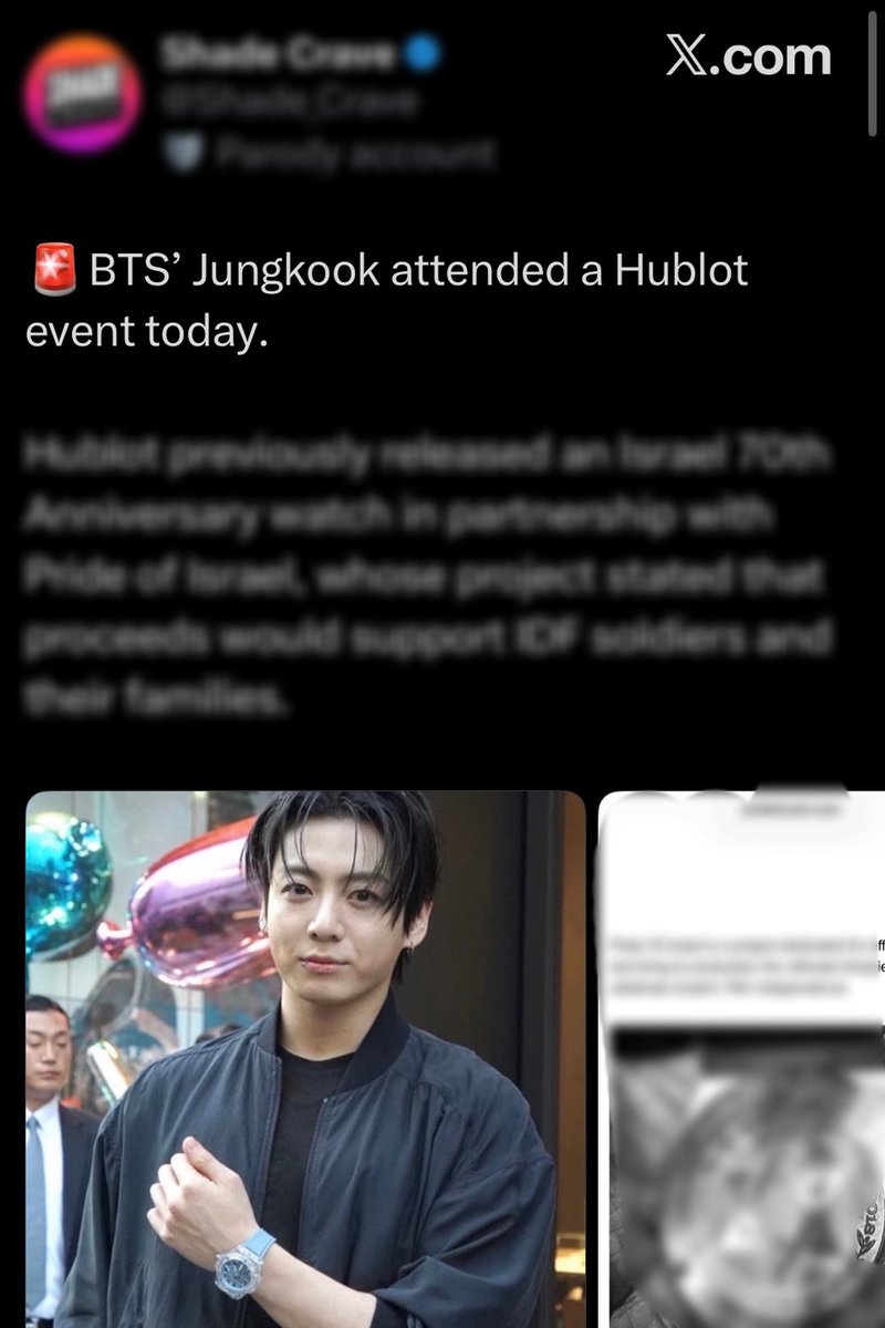 JungkookCrave_'s tweet photo. 📌Let’s clear up some misinformation

Hublot is a Swiss watch brand owned by LVMH, which also owns several luxury fashion and jewelry houses with K-pop ambassadors

Jungkook is NOT an ambassador for that specific Hublot watch. It was a separate limited-edition release from 2018 https://t.co/kfh45YY8PD