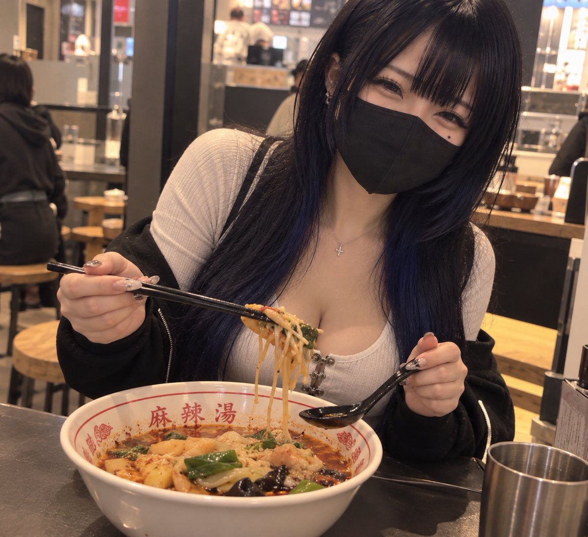 vfsig3's tweet photo. 今日は麻辣湯を食べに来ましたദ്ദി＞ᴗ＜)🎀✧ https://t.co/yfUtBmGbCT