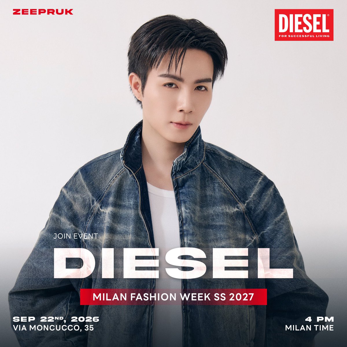 mommajinyu's tweet photo. The universe made it clear again 🔥 Another Fashion Week for Father ZEE PRUK ❤️‍🔥 his 3rd one &amp; 7th this year. Come to me whoever said “Z doesn’t have a career on his own” 😏 Oh, he doesn’t need to chase, he CHOOSES. He’ll always stay relevant, successful, booked &amp; busy sorry 🤭✋🏻 https://t.co/sdX3I3l976