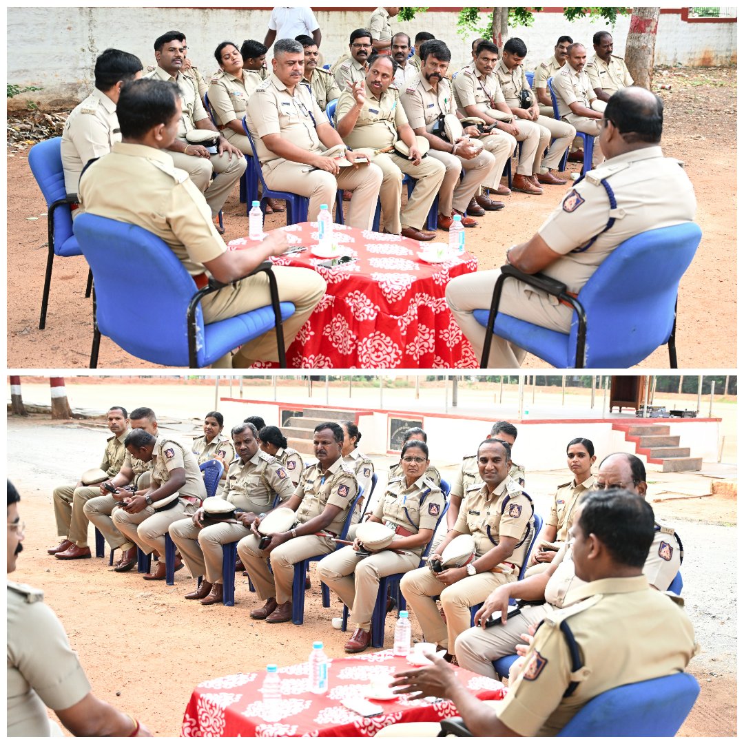 SPTumkur's tweet photo. ತುಮಕೂರು ಜಿಲ್ಲಾ ಪೊಲೀಸ್ ಕವಾಯತು ಮೈದಾನದಲ್ಲಿ ವಾರದ ಕವಾಯತನ್ನು ನಡೆಸಿ ತುಕಡಿಗಳಿಂದ ಗೌರವ ವಂದನೆ ಸ್ವೀಕರಿಸಿ, ತುಕಡಿಗಳ ಪರಿವೀಕ್ಷಣೆ ನಡೆಸಲಾಯಿತು. ಕವಾಯತಿನ ನಂತರ ಅಧಿಕಾರಿ ಮತ್ತು ಸಿಬ್ಬಂದಿಯವರುಗಳ ಕುಂದು ಕೊರತೆ ವಿಚಾರಿಸಲಾಯಿತು. #TumakuruDistrictPolice
#WeeklyParade #ParadeInspection
#DarParadeGround #grievances
@venkatashok
@DspTumkur
@KarnatakaCops