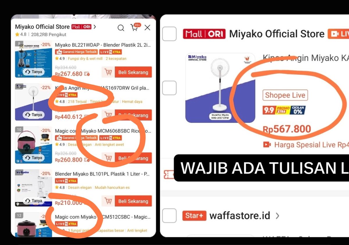 kimmyexp's tweet photo. TIPS WAR DISKON LIVE 99% 999RB 
(sistem tanpa claim👺)

📍minbel 990RB (bisa gabung bbrpa toko)
✅ALL PRODUK BERLOGO LIVE XTRA

cara war: 

Notes: ni hari ini beda kaya 9.9 kemaren... nanti gaperlu claim, alias sekarang udh dpt vocnya di sini 👇🏻
https://t.co/DNran9cDNS 
(semua ada, klo gaada berarti sakit)

1️⃣sebelum war WAJIB udah siapin barang yg bener, cari barang yg km pengen..... tips cari barang👇🏻

‼️misal mau my konos > cek tokonya> masuk live/cek produk biasanya ada creator yg ngelive

⚠️cek keranjang pastiin ada label LIVE XTRA > masukin ke keranjang pastiin ada tulisan SHOPEELIVE kaya di pict 👇🏻 

🙋🏻‍♀️kenapa di live ada tanda XTRA, pas ke keranjang gaada tulisan ShopeeLive? WAJIB IKUTIN TIPS INI 👇🏻
https://t.co/mRBHPRkOYj

2️⃣tutor war: 
IOS/Andro bisa stay halaman cekout kaya record ini👇🏻
https://t.co/osvKhMAsiv
tinggal nunggu jamnya aja

shopeelite bisa stay keranjang kaya record ini👇🏻
https://t.co/oy5ZTye9by

intinya barang harus betul ada XTRA & tulisan shopeelive di keranjang, klo gaada ga nyantol 

beberapa brand gede yg bisa 👇🏻
(ini baru dikit yg ku tau aslinya banyakk bgt)

GRAMEDIA https://t.co/9wHLsuq02z
CRSL https://t.co/ccVl4S4TmC
MERCHE https://t.co/3GIeEv9nvX
MIYAKO https://t.co/zj5Z4hTAw7
MYKONOS https://t.co/gawUYHKsFQ
REMINGTON https://t.co/CouXL0dDzk
WARDAH,EMINA,MAKEOVER, SKIN1004, ANKER, BASEUS, EIGER, FANTECH, ECINO, GOOJODOQ, HALODOC, Adidas Official, PUMA, Anlene, GeoffMax, YOU, MINISO, Sportstation Official, LockNLock, Cetaphil, dll banyak bgttttt... star seller juga yg jual beras dll gitu banyak asal rajin nyari