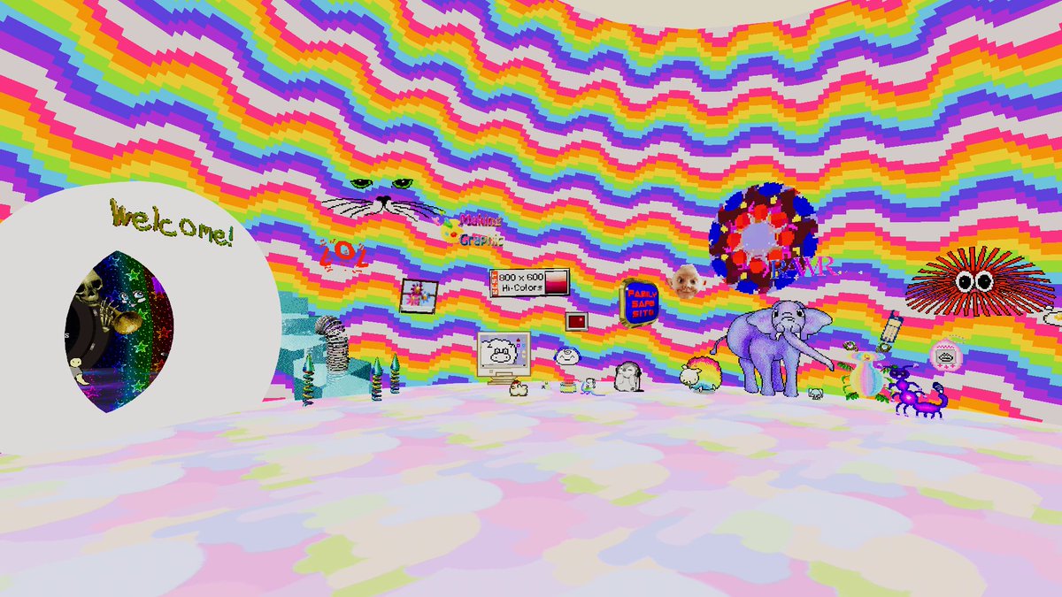 WispiWoo's tweet photo. Stuff in the worlds sphere sucks atm,
SO If you havnt
YOU SHOULD GO CHECK OUT Sensory Rooms by KewlBunny in vrchat!
There isnt a world like it in all of vrchat, has been my fav world for years and years at this point, its always updated, and is such a labour of love!!! PLZ see it https://t.co/4BTIqQnh6b