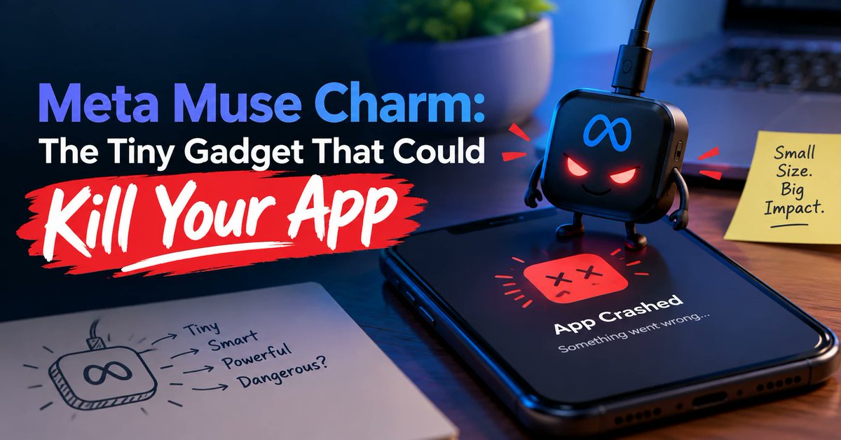 DigiStartupIn's tweet photo. Meta just launched a device that can't make phone calls.

And it might matter more to your startup than anything else this month.

Muse Charm: 2-inch screen, 5G, tap-to-AI, zero app icons.

Here's what Indian founders are missing

https://t.co/kNJTRWfVdi https://t.co/fMIhd5s0cP