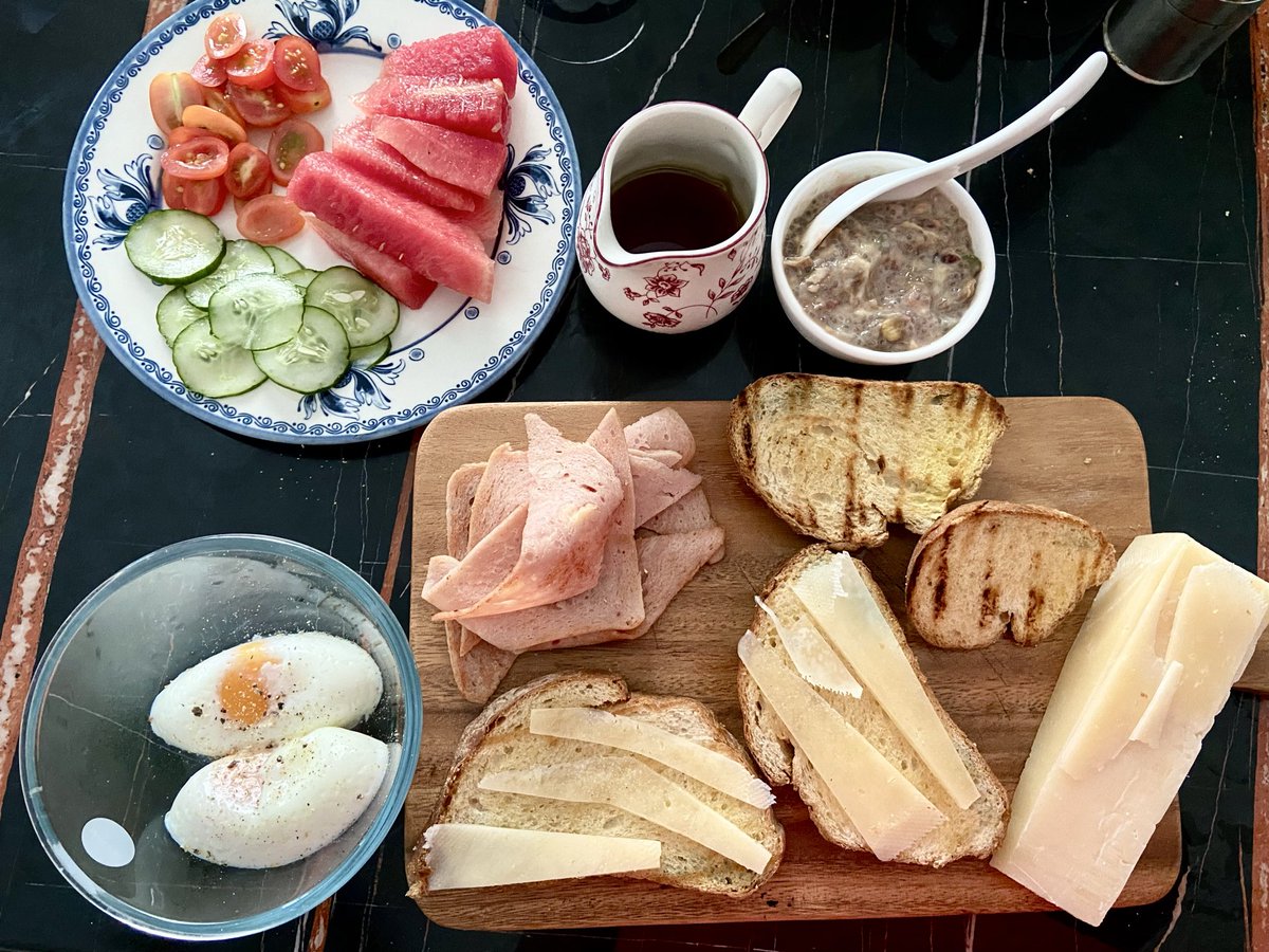 BePatientAll's tweet photo. It’s sourdough week. Same basic ingredients, just plated a little differently. https://t.co/x9KyFpbUBO