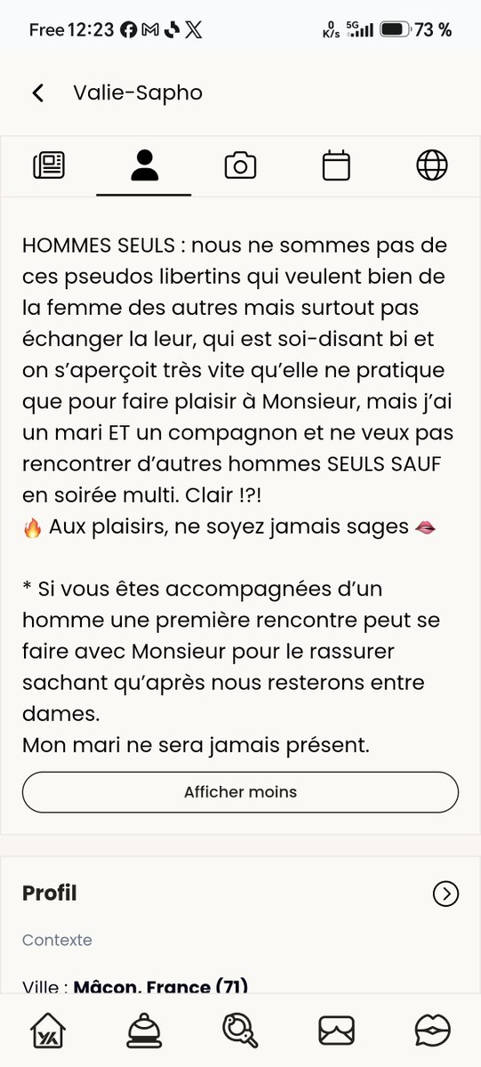 MorpheusDark69's tweet photo. Notre fiche sur wyyylde 
Valie recherche sa compagne 
Elle a un homme et un régulier '
Vraie bisuelle elle désire une femme pour rencontre réguliere sur la durée ou pour un soir
Je peux être présent mateur uniquement ou absent 
#bi #bisex #bisexuelle #bisexual #lesb #lesbienne https://t.co/meKq8QmJrV