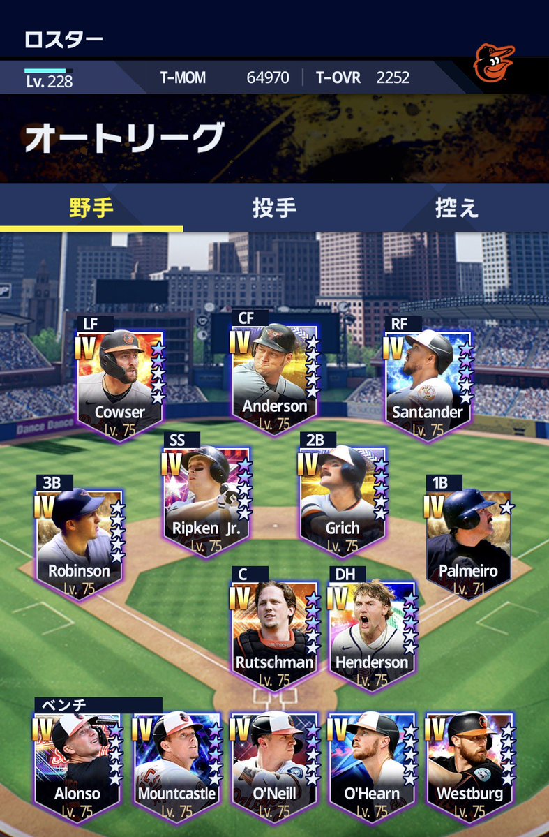 OsLovers19's tweet photo. Orioles純正紹介！🧡
アンダーソンとリプケン様を獲得したので打線の破壊力と内野守備がえげつないことになりました😱
投手陣は配球次第では強い、そしてバティスタ登板したら勝てる🔥
両翼と捕手のモメと投手陣が課題かな？
 #メジャスピ
 #オリオールズ純正
 #Birdland https://t.co/DMtyYYTYyj