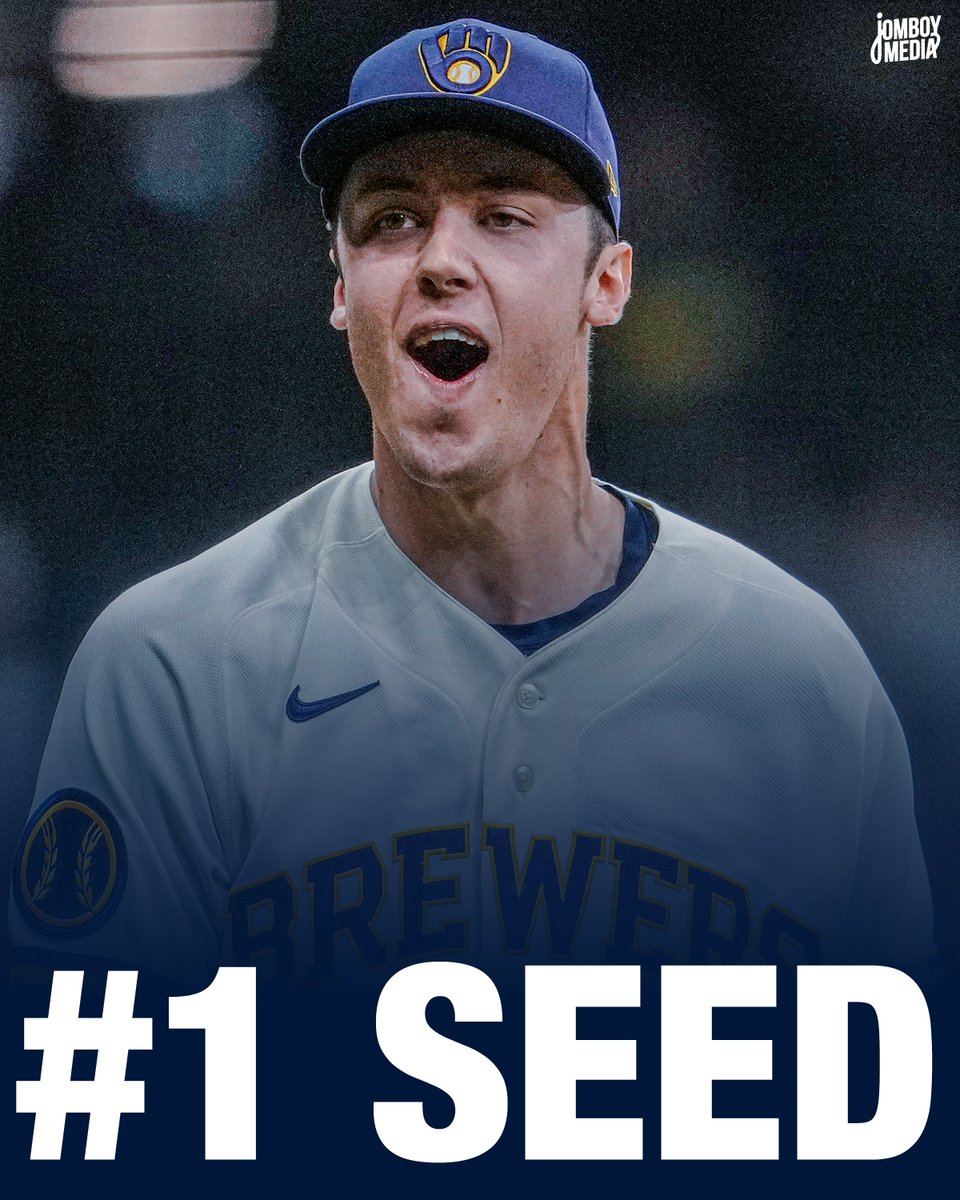 TalkinBaseball_'s tweet photo. The Milwaukee Brewers have clinched MLB's No. 1 overall seed in the playoffs https://t.co/Ug7Ys5R6zC