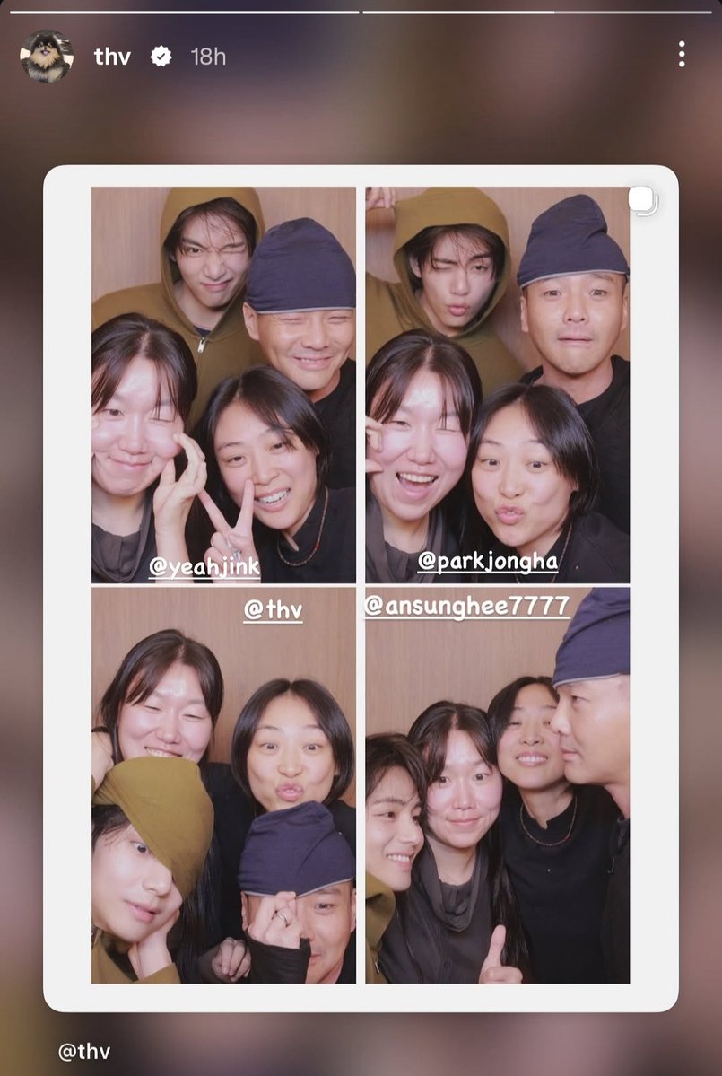 bts_life_dump7's tweet photo. #TAEHYUNG via his Instagram Story 💜✨

🐻: after watching lee seon min hyungnim's i live alone episode
—*I live alone is a Korean show, he's talking about this ep

taehyung tagged his personal stylist yeahjink, make up artist ansunghee and photographer Park Jongha on his story!! https://t.co/fKcER4hI8D