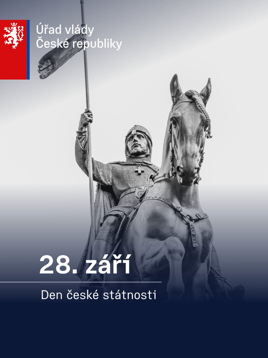strakovka's tweet photo. ⬜️🟥🟦 Dnes si připomínáme Den české státnosti, svátek spojený s odkazem svatého Václava, patrona české země. Je to příležitost připomenout si historii, tradice a hodnoty, které utvářejí naši společnost.

Přejeme všem klidný sváteční den. https://t.co/d64ffC1oU6