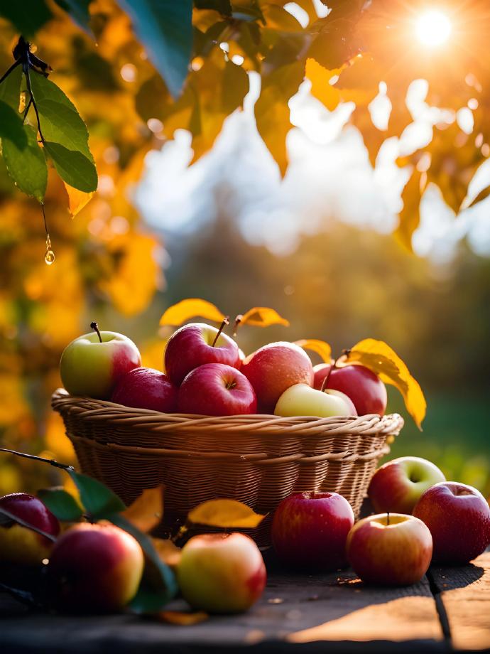 Hong_Saeja's tweet photo. Enjoy crisp apples on Qingzhi Terrace, under the quiet shadow of autumn! https://t.co/6pitMG6TFi