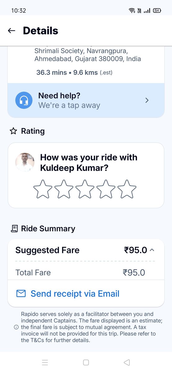 This_Is_INDIAN's tweet photo. Hey @RapidoCares, what is this behavior? Booked an auto for ₹95, but the driver forced me to pay ₹140 at the end of the trip. The app fare should mean something! Please look into this scam immediately and refund the overcharged amount. #RapidoScam #ConsumerRights https://t.co/X5xKMWI4Qx