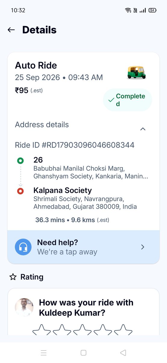This_Is_INDIAN's tweet photo. Hey @RapidoCares, what is this behavior? Booked an auto for ₹95, but the driver forced me to pay ₹140 at the end of the trip. The app fare should mean something! Please look into this scam immediately and refund the overcharged amount. #RapidoScam #ConsumerRights https://t.co/X5xKMWI4Qx