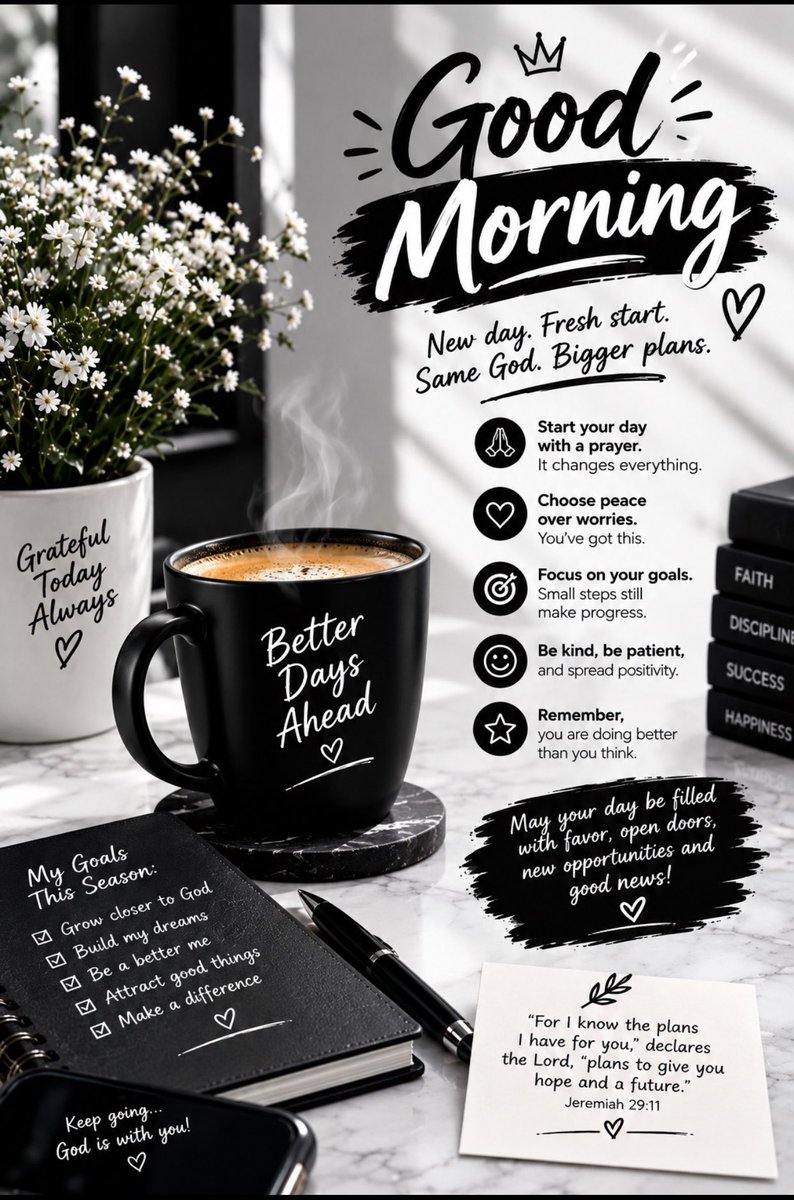 MotivaOfficial1's tweet photo. Good morning!!!! good morning!!!!!good morning!!!!!!
Na Friday o! We don almost close this week. Thank God we still dey breathe, still dey strong, still dey hope.
I pray say today go soft for una. May God give una peace wey pass understanding, joy wey no get wahala, and blessing wey go overflow enter next week.
Enjoy the day, rest your body, laugh well-well. Weekend don near — make e sweet for everybody.
Happy weekend in advance. God bless una house. 🙏❤️